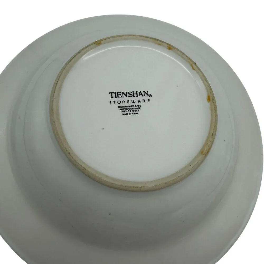 Tienshan Raspberry‎ Social Rim soup bowls lot of four Stoneware replacements